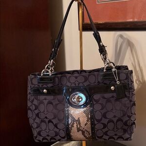 Coach Campbell  Exotic leather Small FlapSatchelBag M1320-F27895